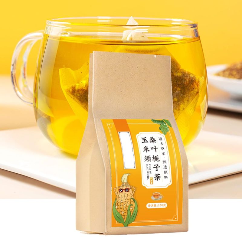 Corn Silk Tea, 5.3oz 30 Counts Corn Buckwheat Corn Silk Leaf Cape Combination Green Tea, Herbal Tea Organic Corn Silk Tea for