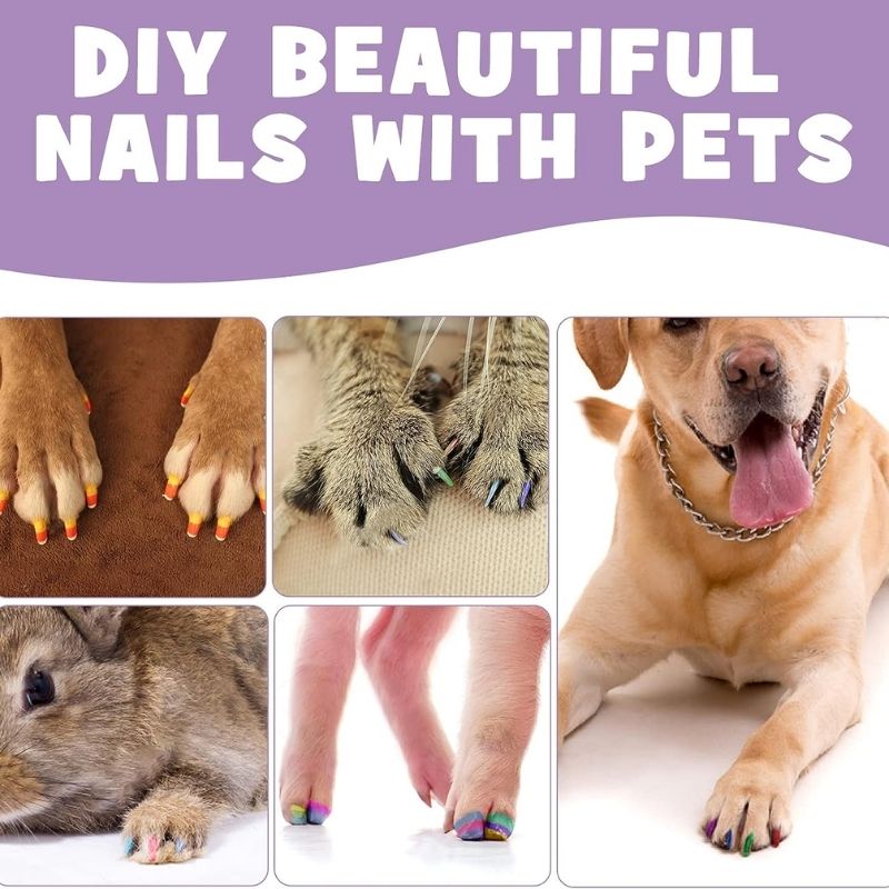 Dreamon Dog Nail Polish Pen, 14 Colors Pet Nail Polish Set to DIY Beautiful Dog Nails Ideas, Creative Dog Accessories Nail Polish Pens Quick Dry & Easy to Use