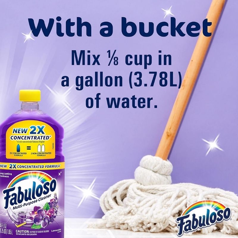 Fabuloso Multi-Purpose Cleaner 2x Concentrated, Lavender – 128 fl oz
